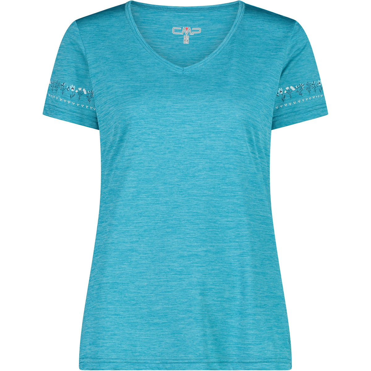 CMP Donna Maglietta Melange Print (Taglia S, Blu)
