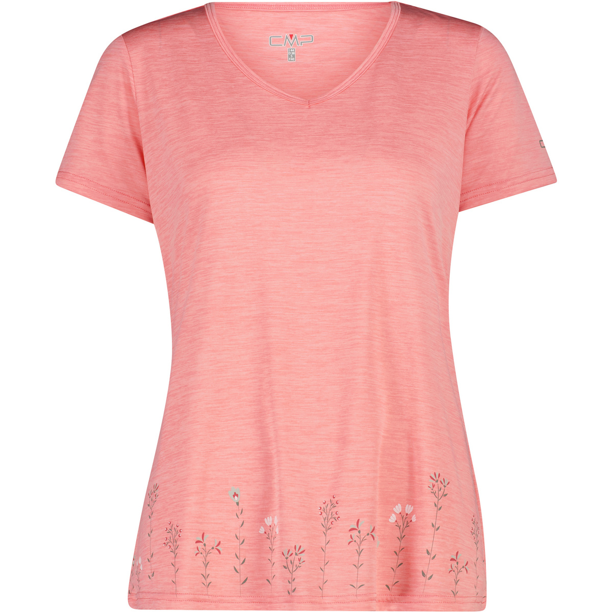 CMP Damen Melange Print T-Shirt (Größe 3XL, rosa)