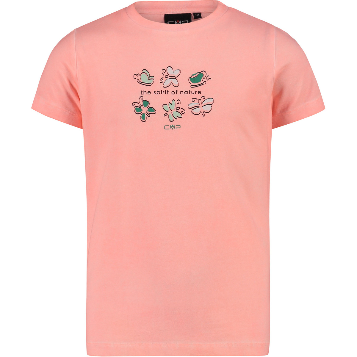 CMP Kinder Stretch Print T-Shirt (Größe 98, orange)