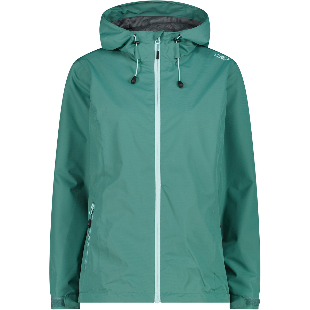 CMP Damen Rain Fix Hoodie Jacke (Größe 4XL, tuerkis)