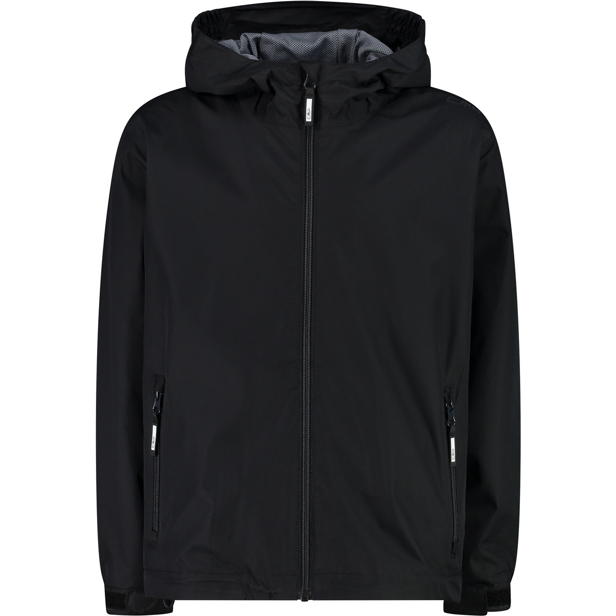 CMP Kinder Boys Rain Hoodie Jacke (Größe 116, schwarz)