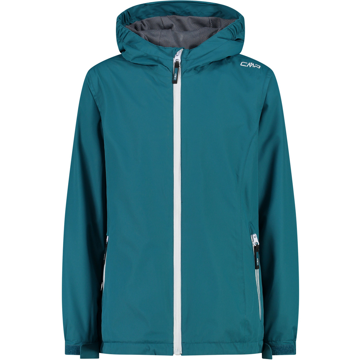 CMP Kinder Rain Hoodie Jacke (Größe 110, tuerkis)