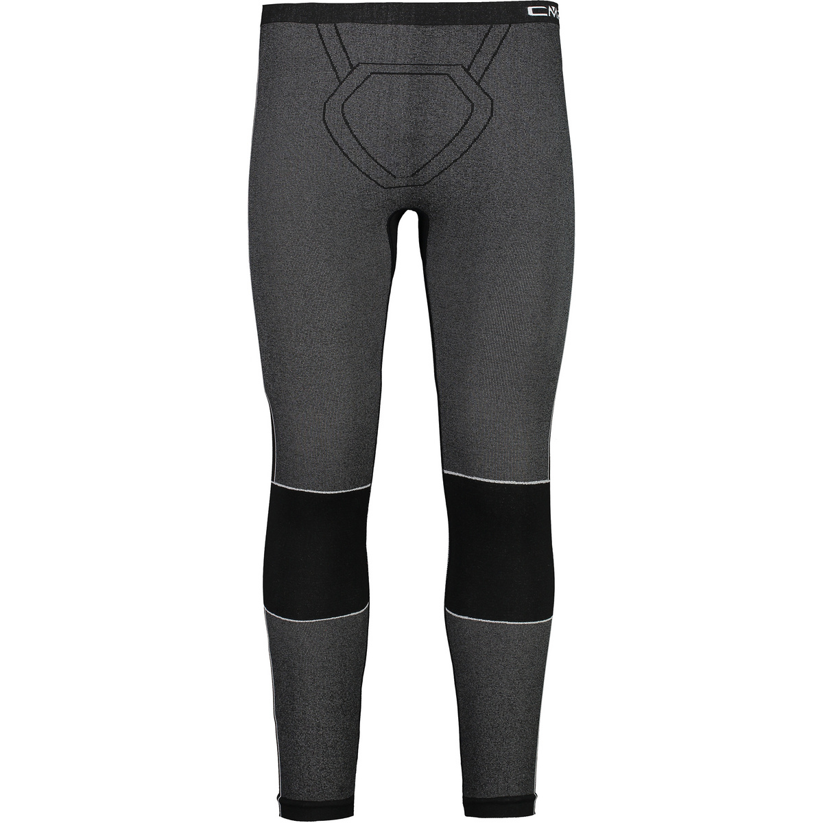 CMP Uomo Leggings a 3/4 Seamless (Taglia M , Nero)