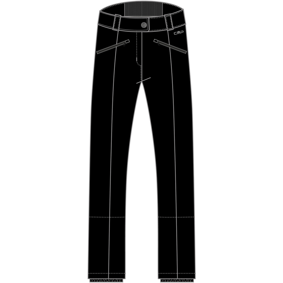 CMP Donna Pantaloni softshell (Taglia M, Nero)