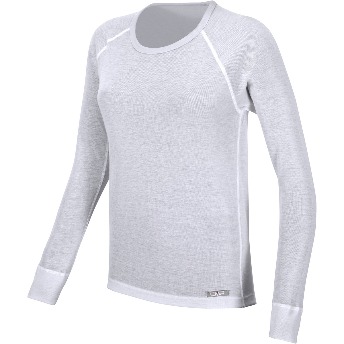 CMP Donna Maglia a manica lunga Sweat (Taglia M, Bianco)