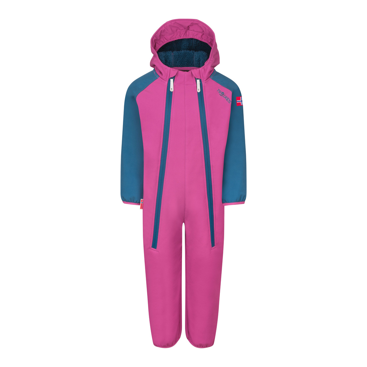 Trollkids Bambino Tuta Nordkapp (Taglia 80, Magenta)