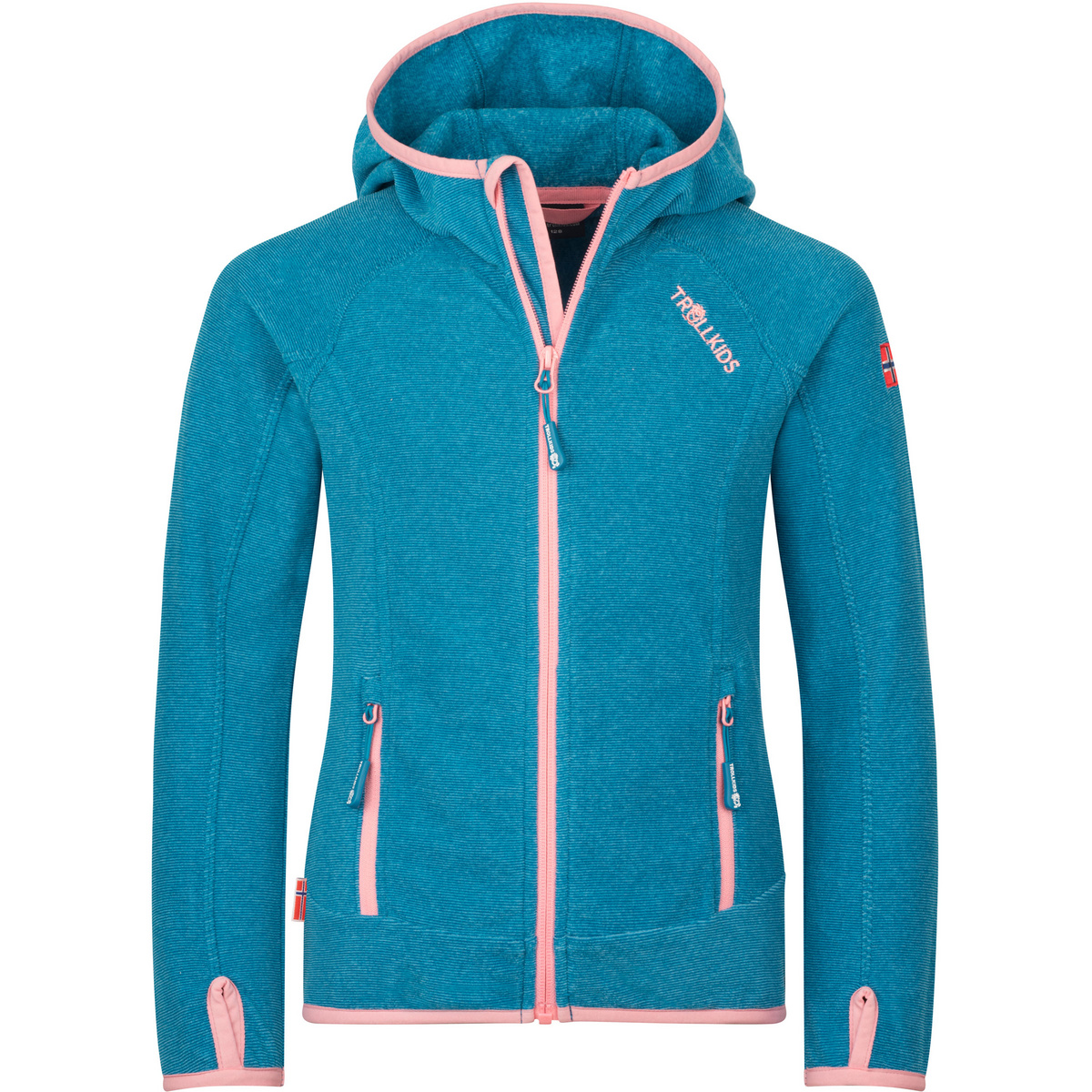 Trollkids Enfants Veste Girls Sandefjord (taille 164, Bleu)