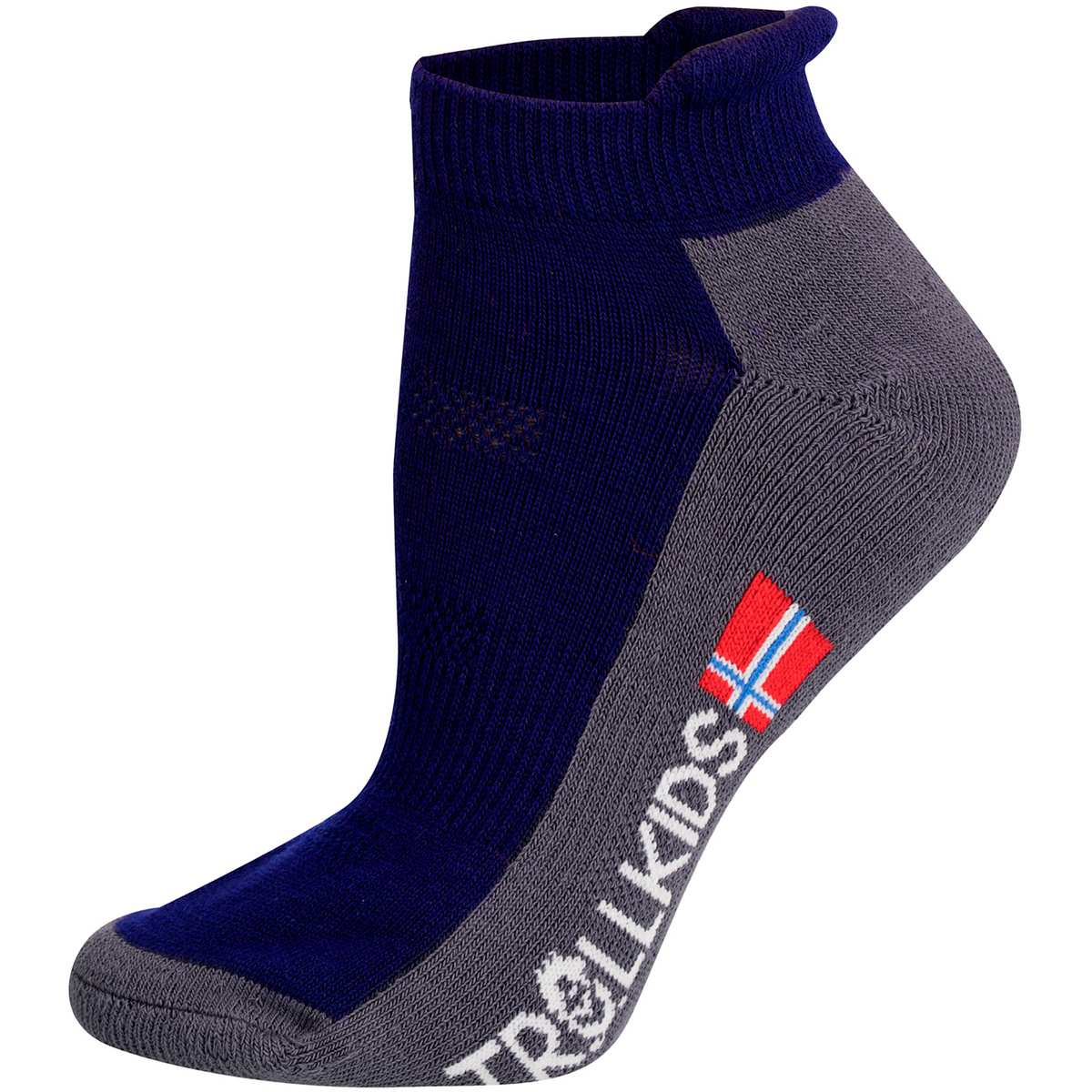 Trollkids Kinder Hiking Low Cut II 2er Pack Socken (Größe 35 , blau)