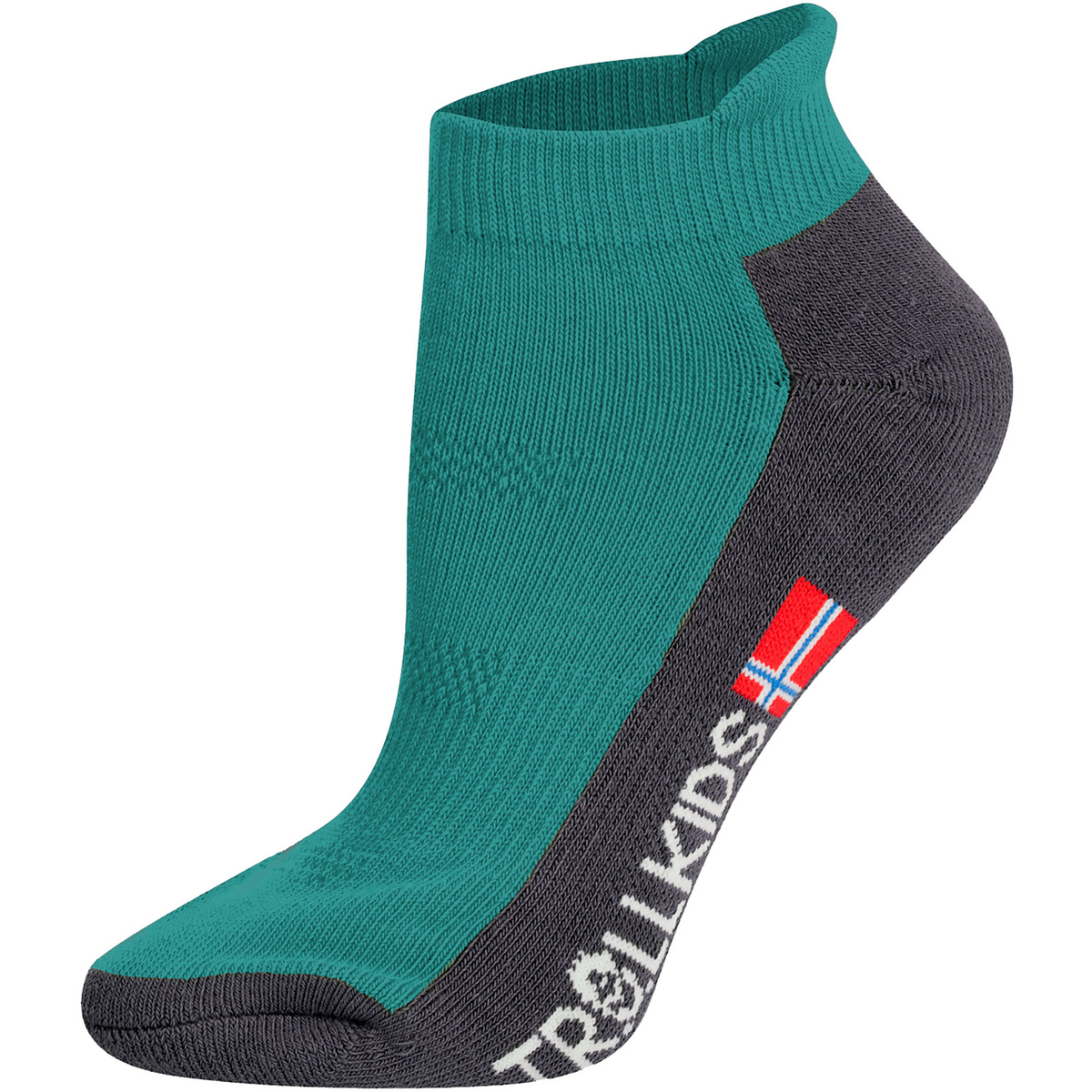 Trollkids Kinder Hiking Low Cut II 2er Pack Socken (Größe 35 , tuerkis)