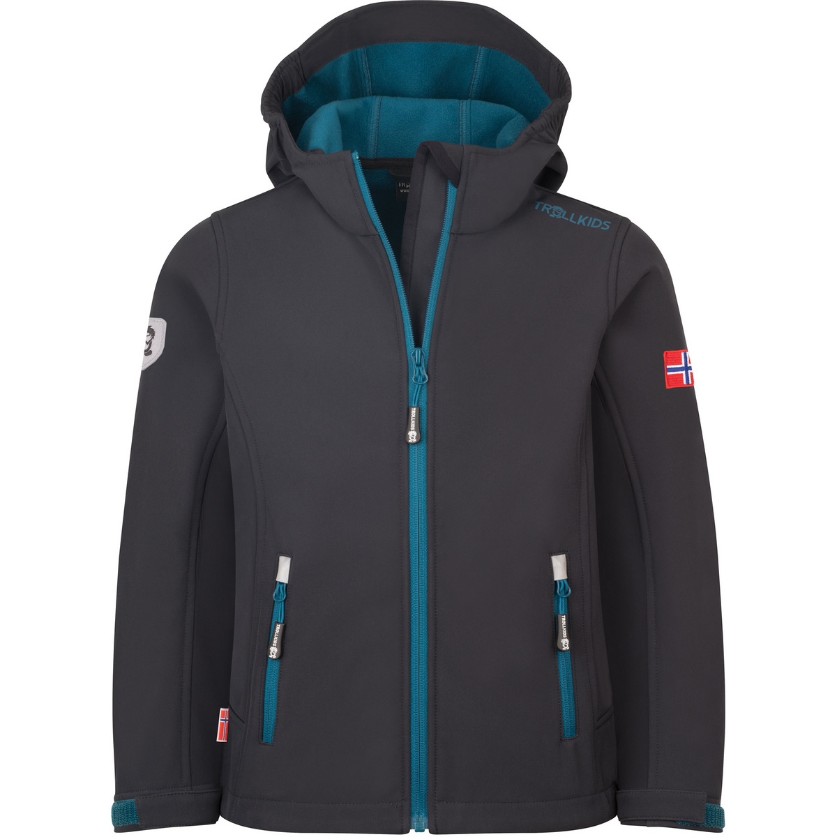 Trollkids Kinder Trollfjord Jacke (Größe 152, schwarz)