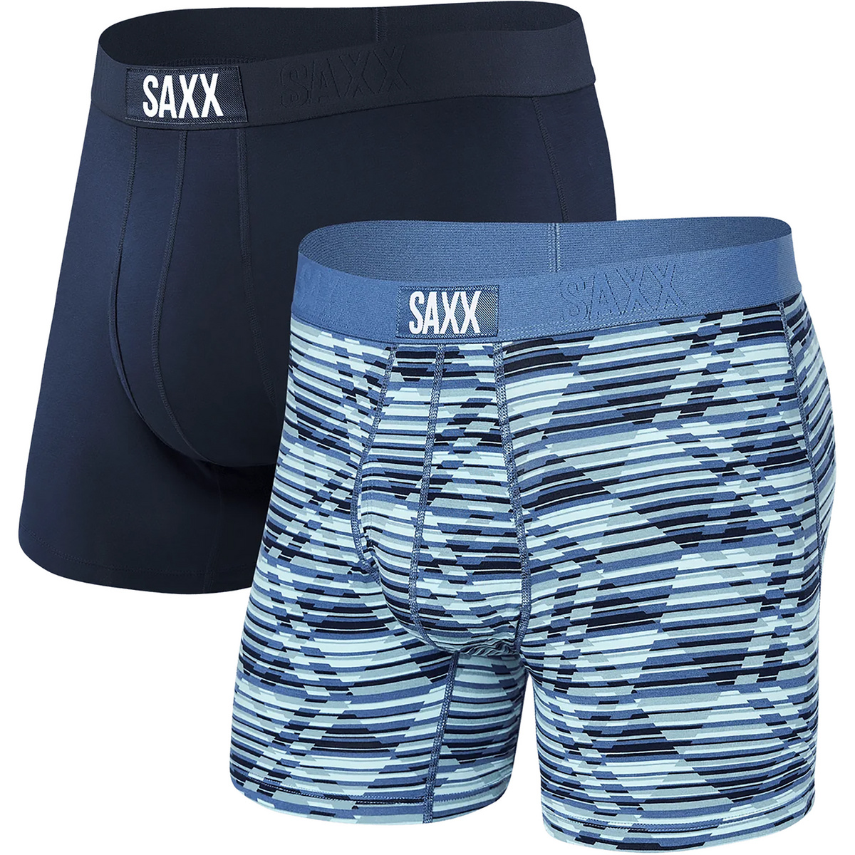 Saxx Underwear Homme Boxer Ultra Fly 2er Pack (taille L, Bleu)