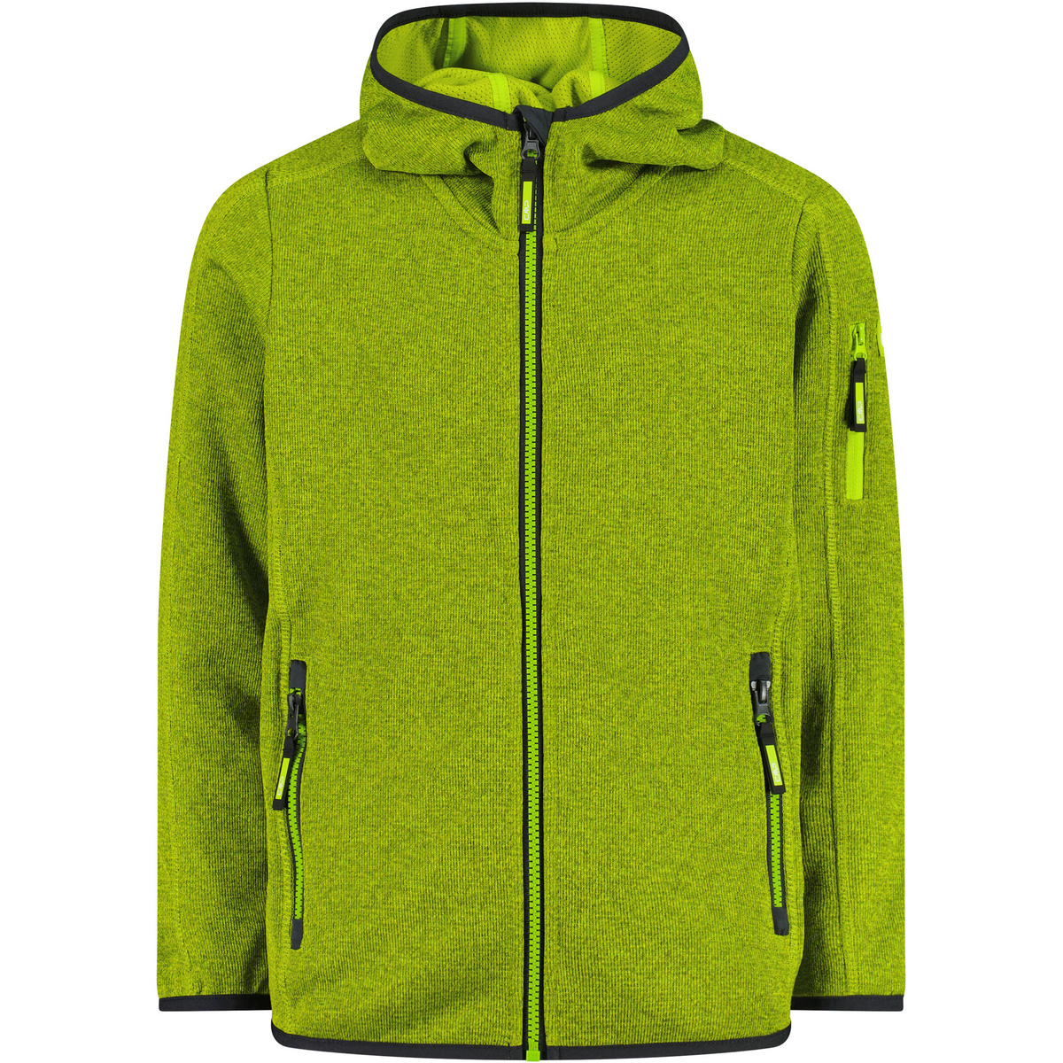 CMP Kinder Boys Knit Tech Jacke (Größe 164, gruen)