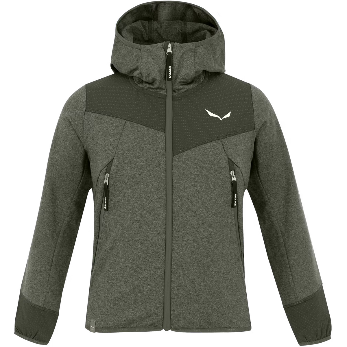 Image of Salewa Bambino Giacca felpata con cappuccio Agner Melange Pl Full Zip