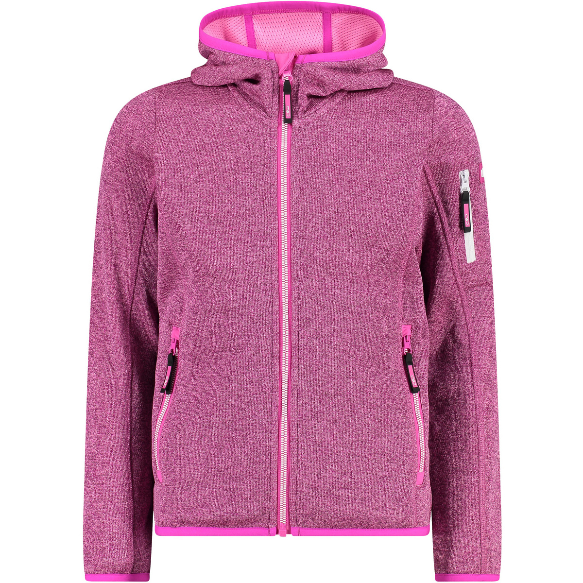 CMP Kinder Knitted Hoodie Jacke (Größe 128, pink)