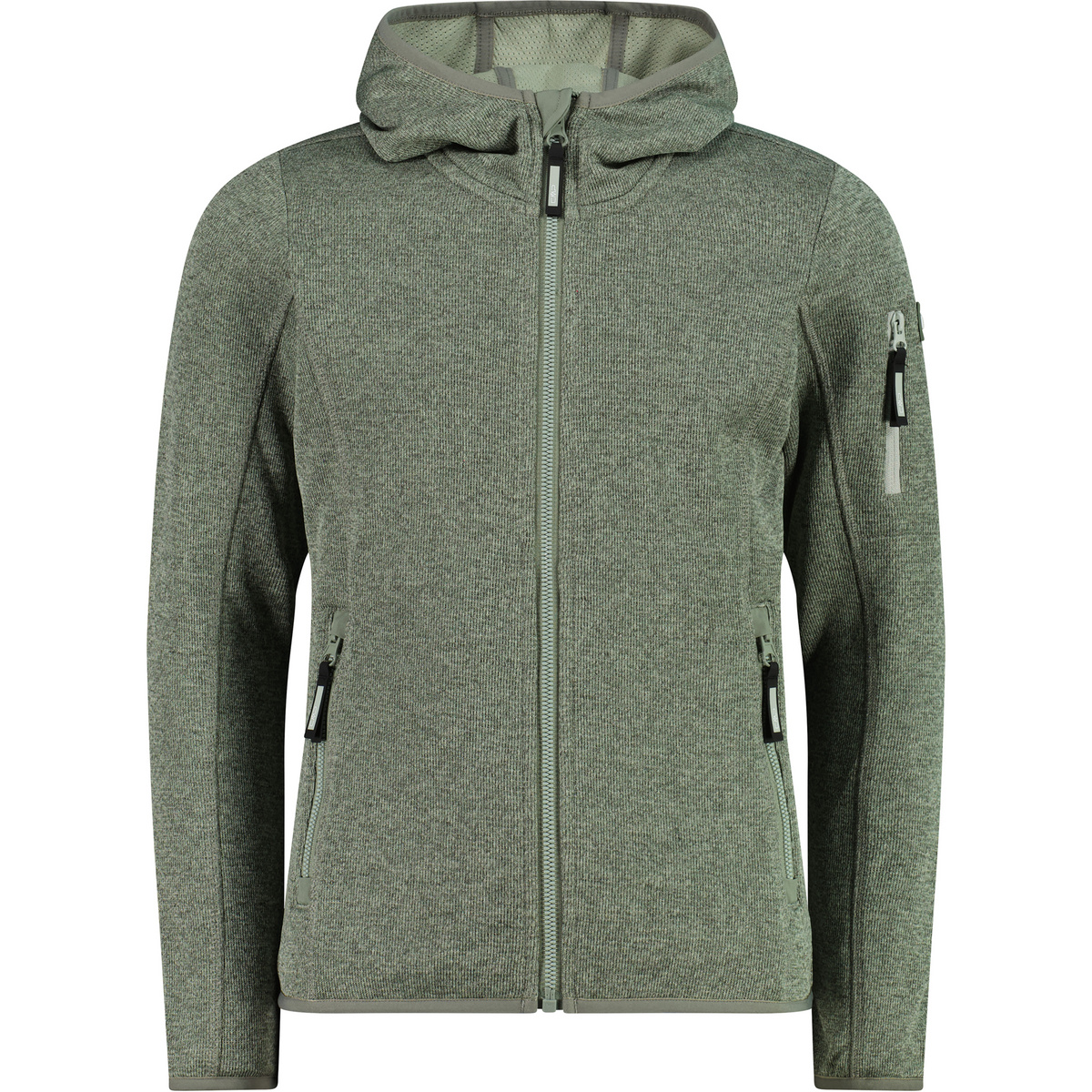 CMP Kinder Knitted Hoodie Jacke (Größe 164, oliv)