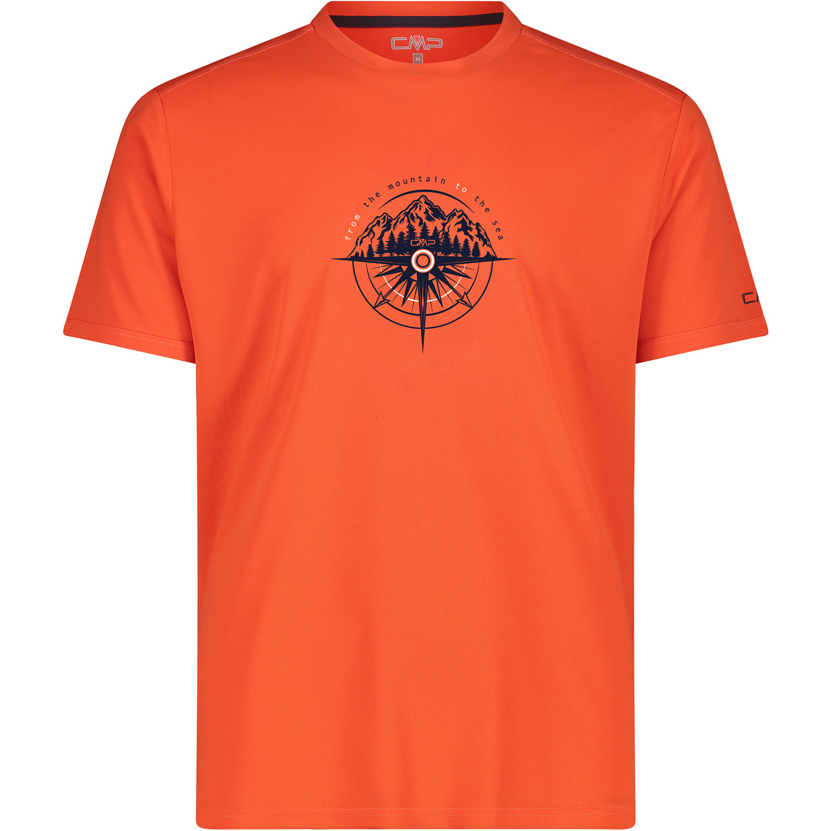 CMP Herren Print Funktions T-Shirt (Größe XXL, orange)