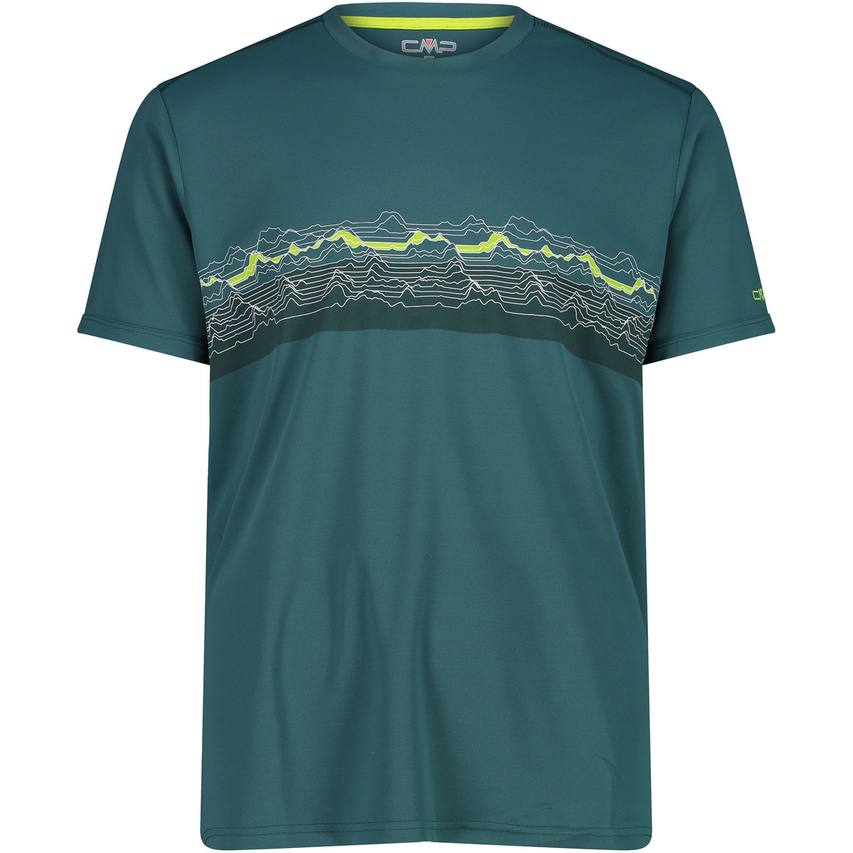 CMP Herren Print Funktions T-Shirt (Größe 4XL, blau)