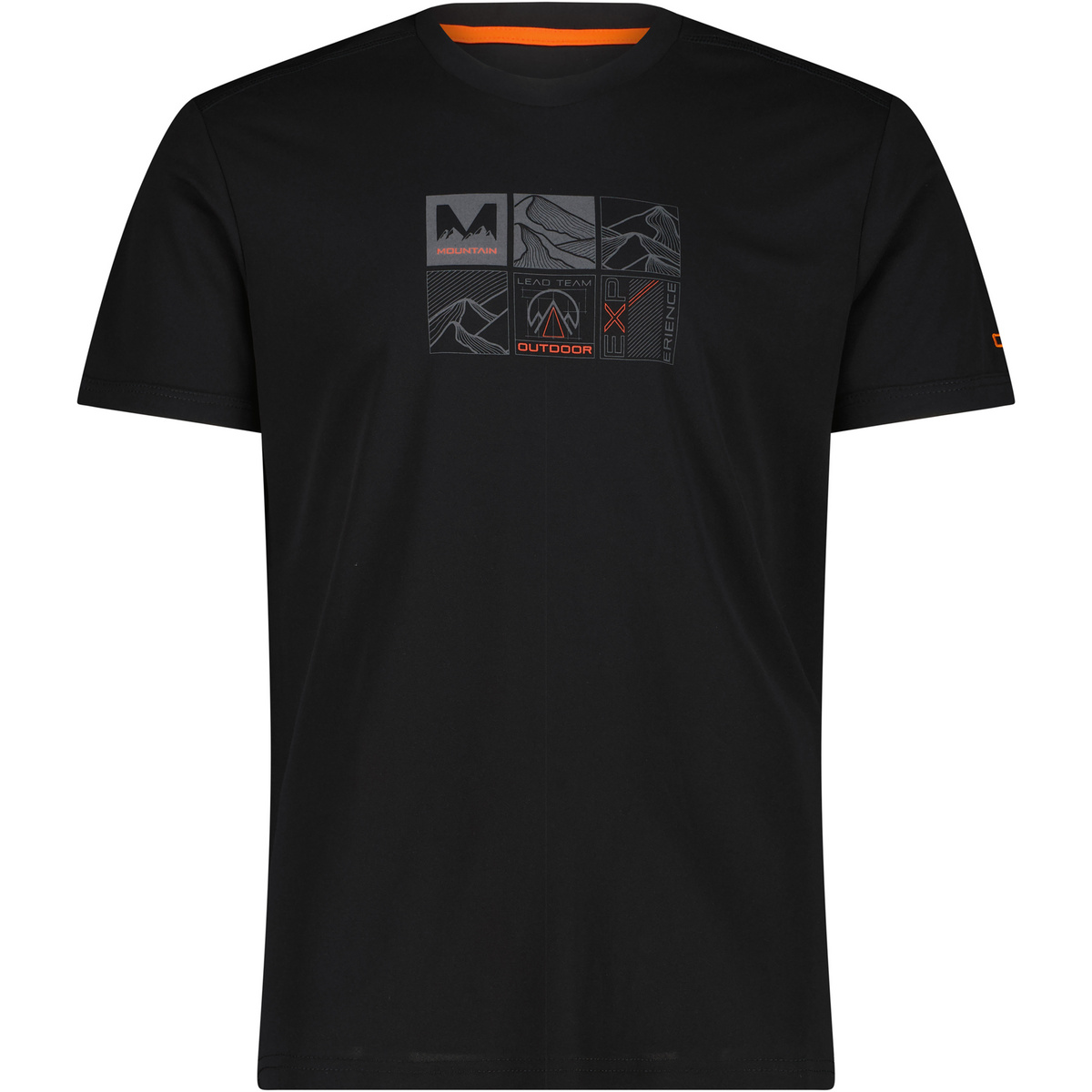 CMP Herren Print Funktions T-Shirt (Größe L, schwarz)