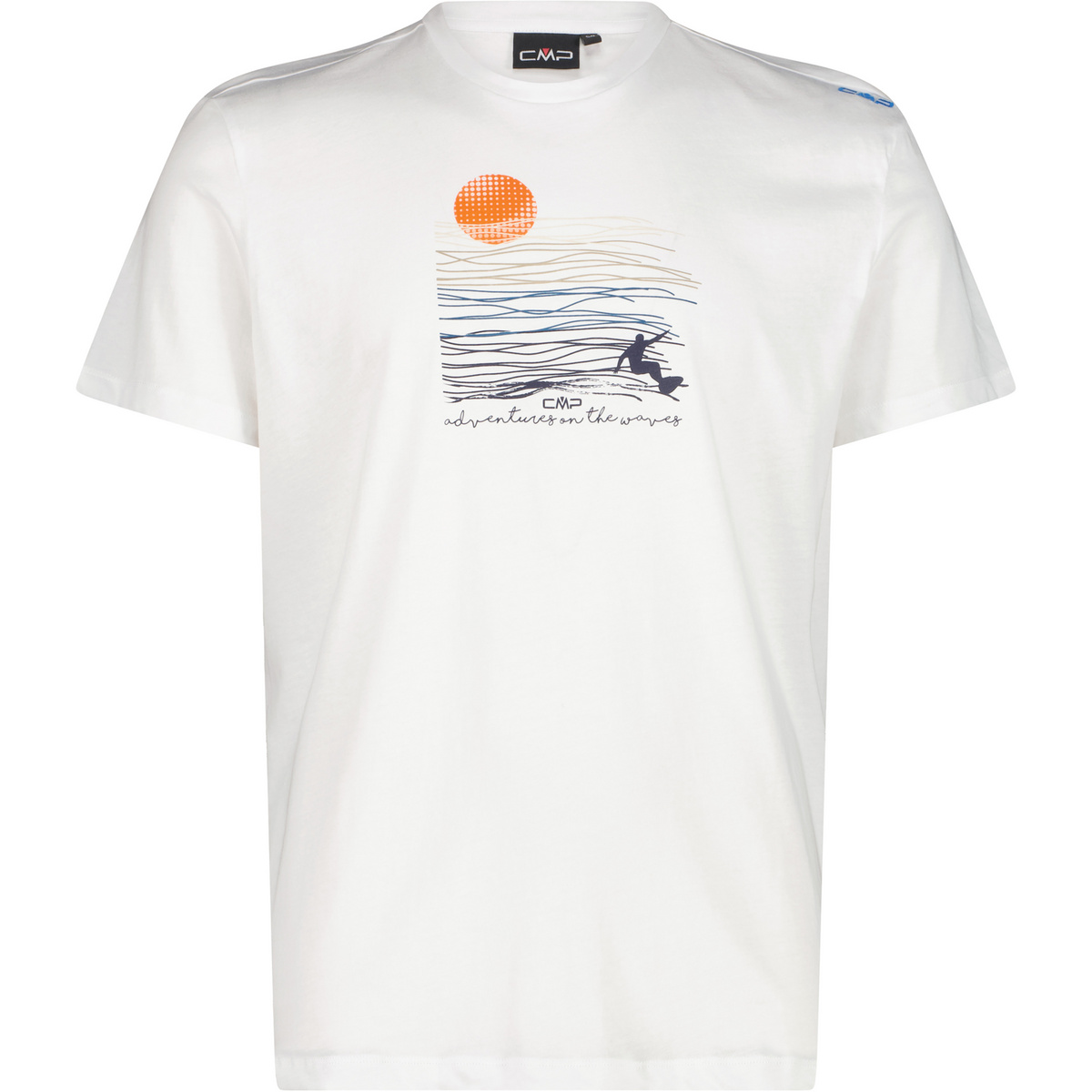 CMP Herren Print T-Shirt (Größe XXL, weiss)