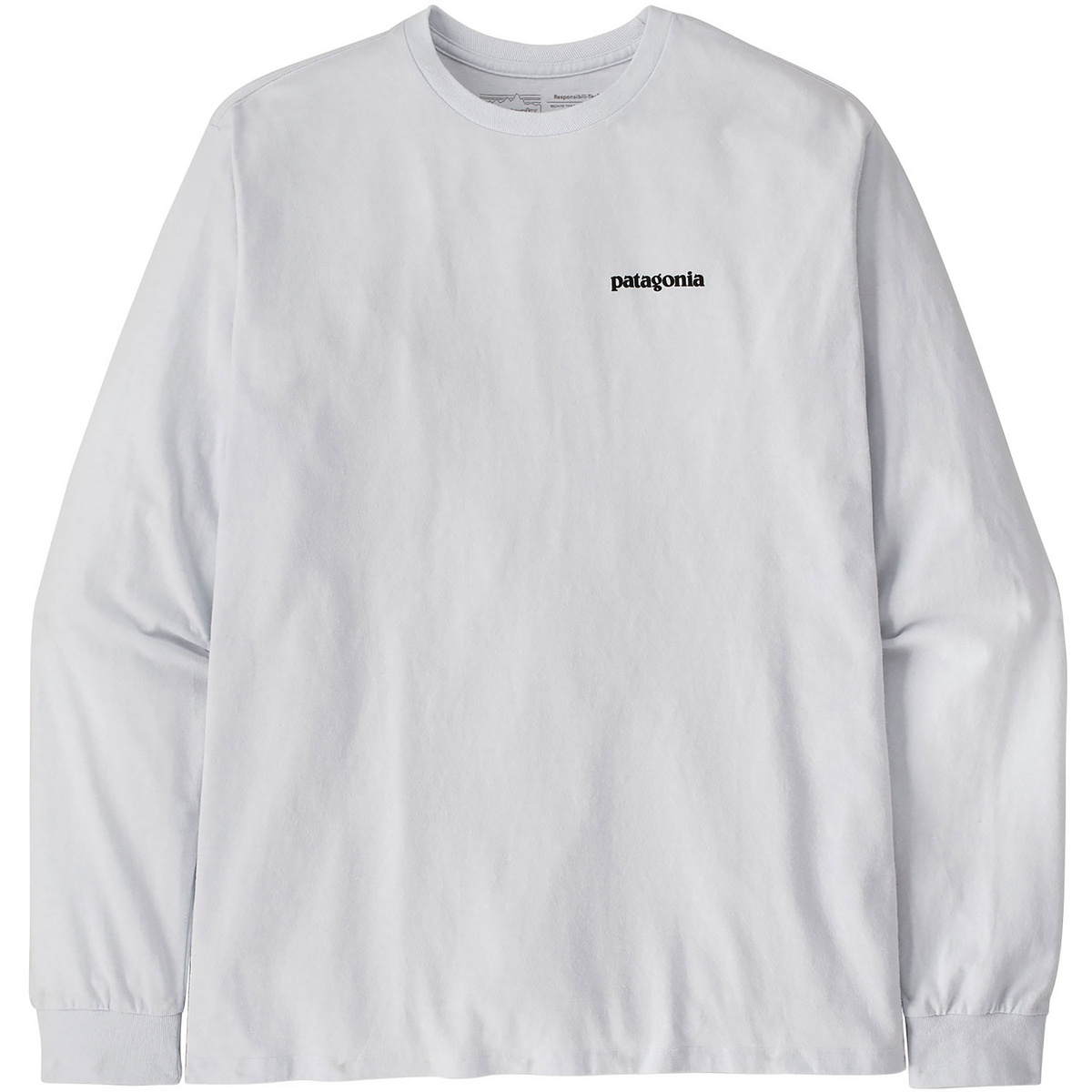 Patagonia Herren P-6 Logo Responsibili Longsleeve (Größe XL, weiss)