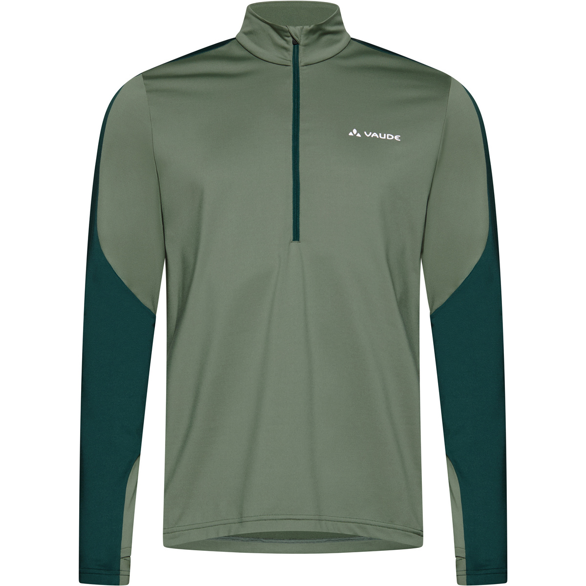 Vaude Uomo Maglione con mezza zip Livigno Half Zip II (Taglia S, Verde)