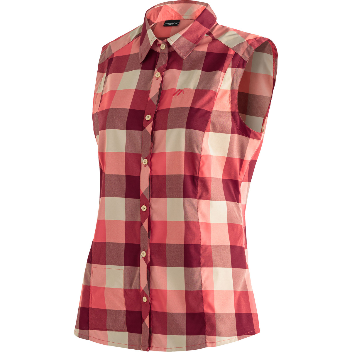 Maier Sports Donna Camicia da donna Sana (Taglia 3XL, Rosso)