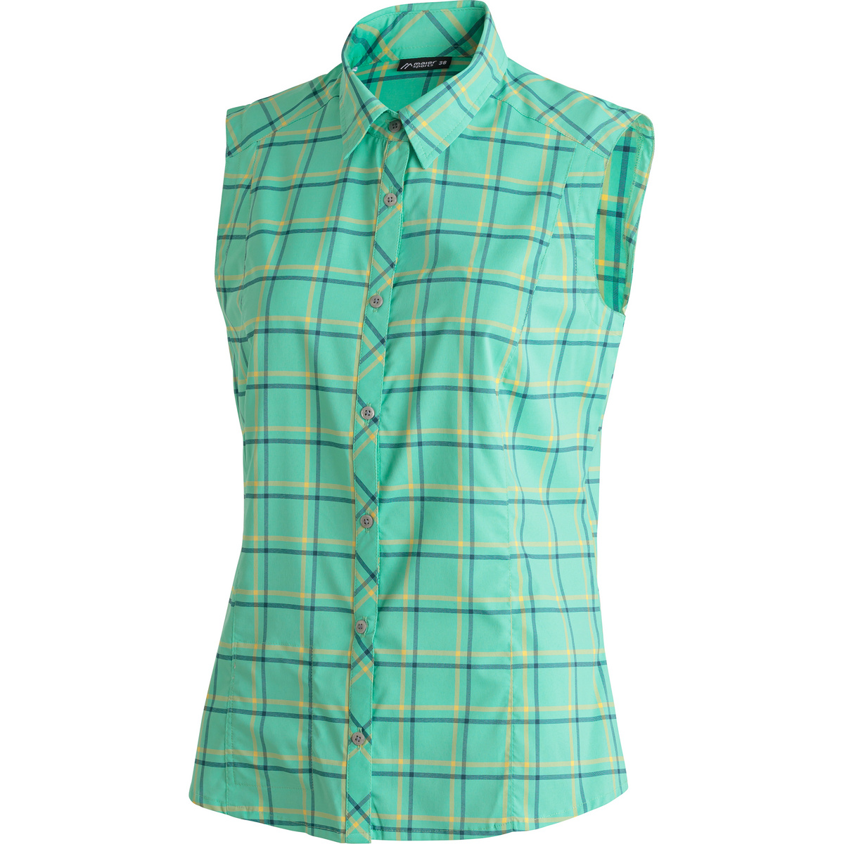 Maier Sports Donna Camicia da donna Sana (Taglia S, Turchese)