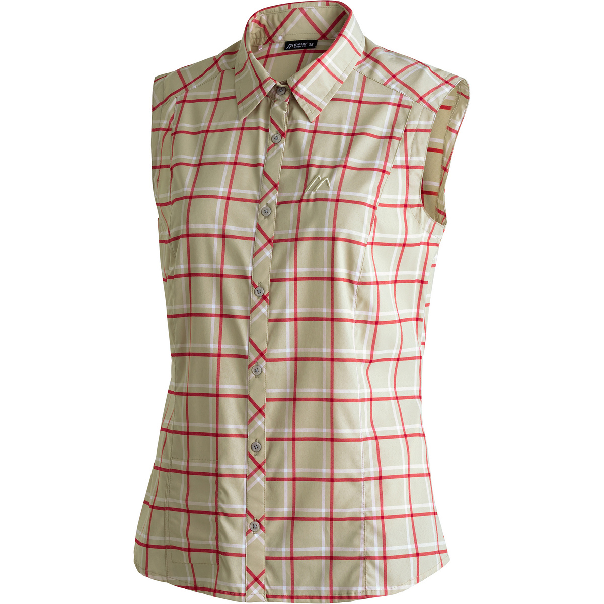 Maier Sports Donna Camicia da donna Sana (Taglia XS, Beige)