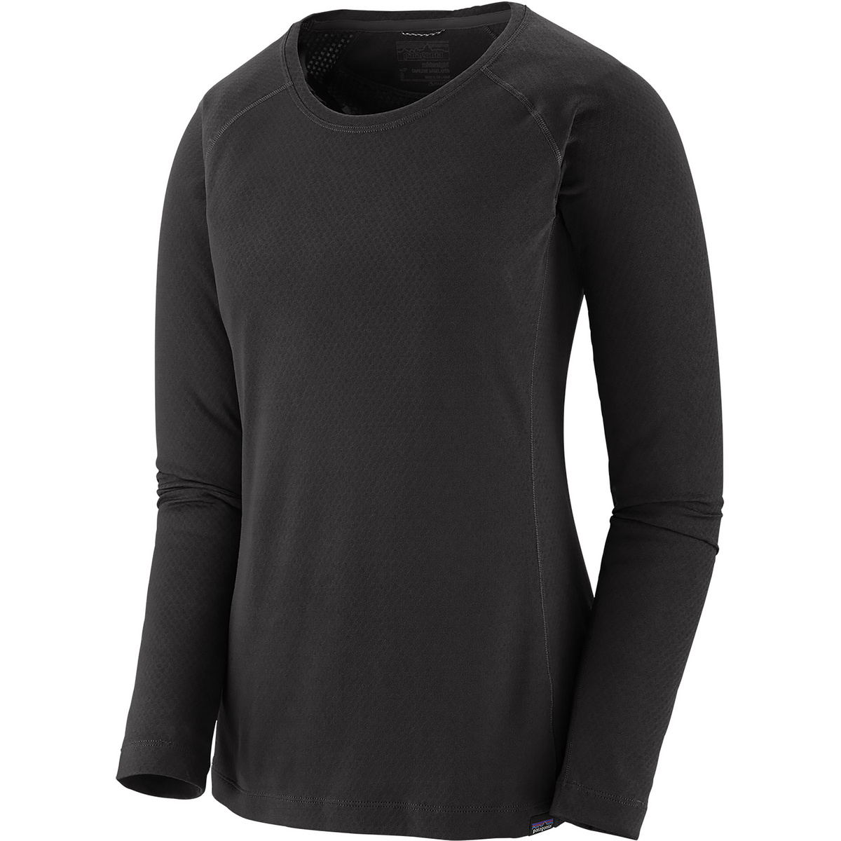 Patagonia Damen Capilene Midweight Crew Longsleeve (Größe L, schwarz)
