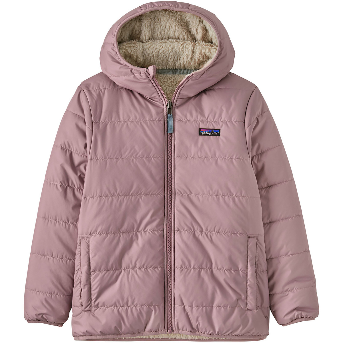 Patagonia Kinder Reversible Ready Freddy Hoodie Jacke (Größe 156, lila)