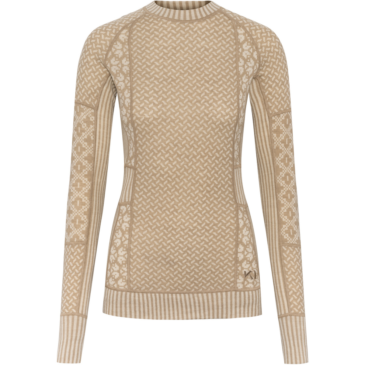 Kari Traa Femme T-shirt long Smekker (taille L, Beige)
