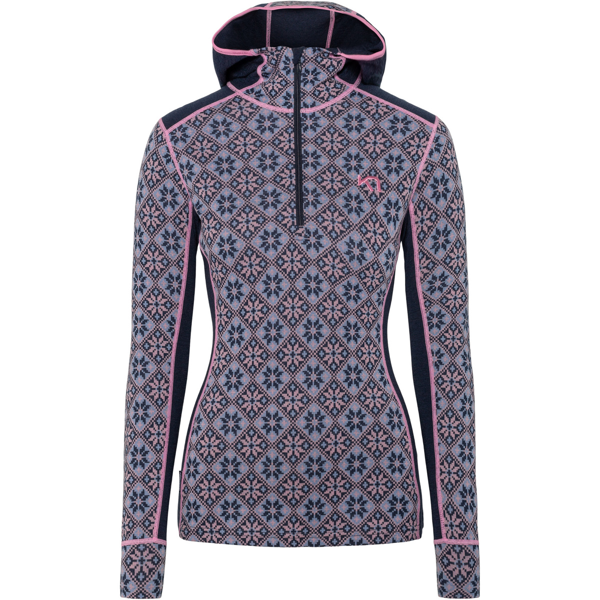 Image of Kari Traa Donna Maglia a manica lunga con cappuccio Rose