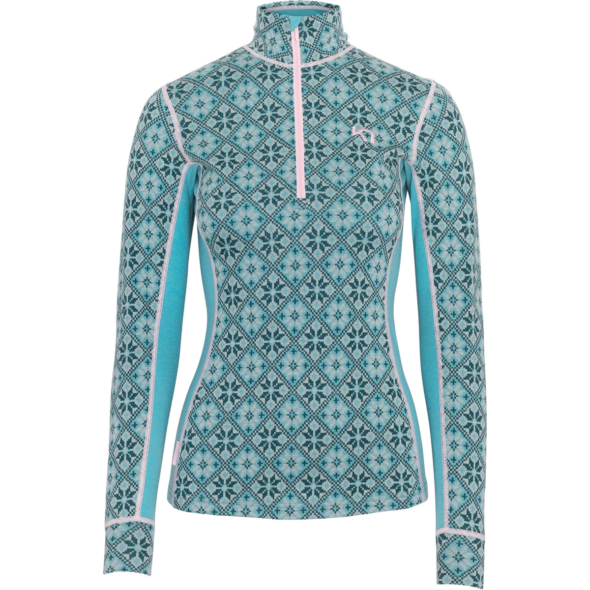 Kari Traa Damen Rose Half Zip Longsleeve (Größe L, blau)