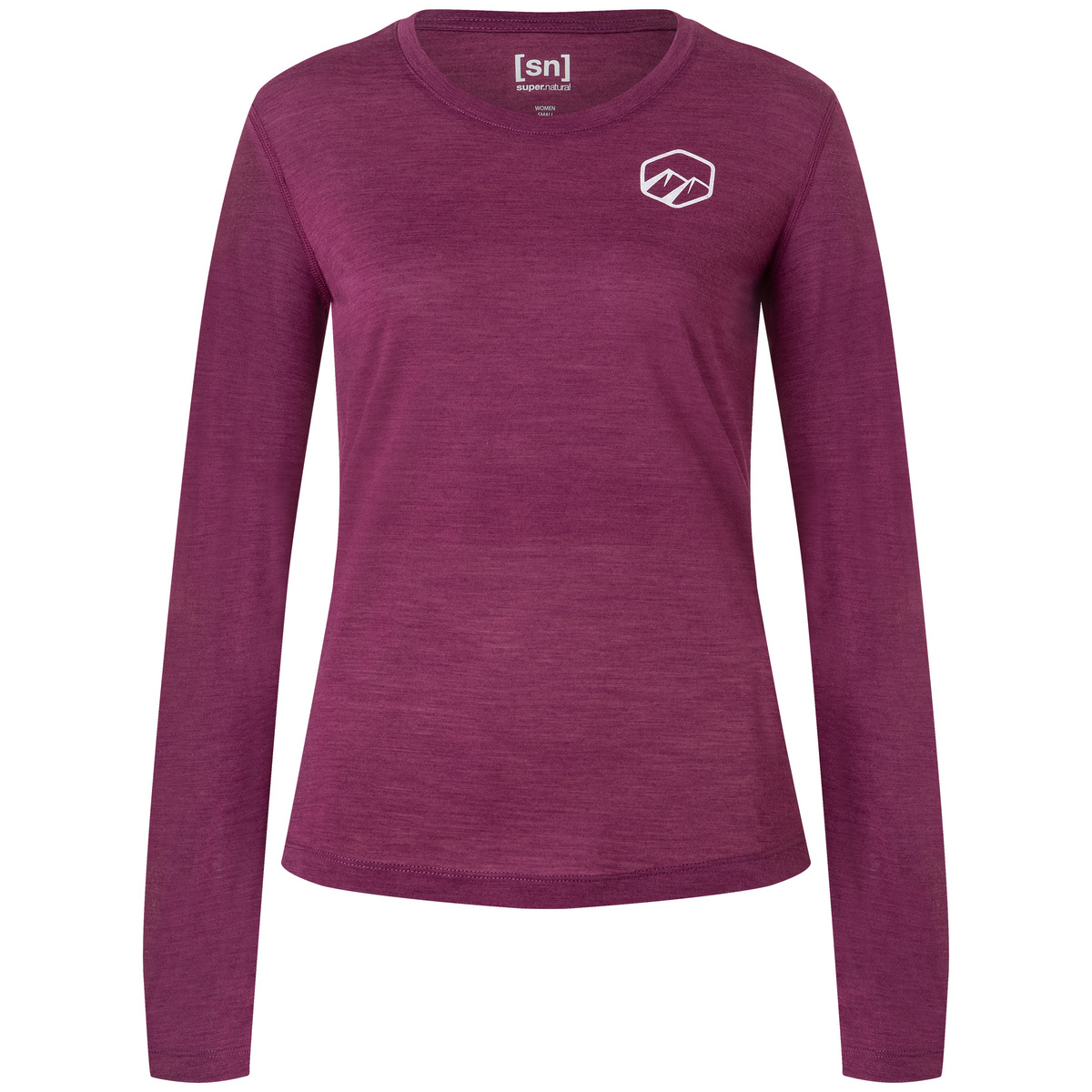 Bergzeit Basics Femme T-shirt long Super.Natural Bergzeit 140 (taille XS, Violet)