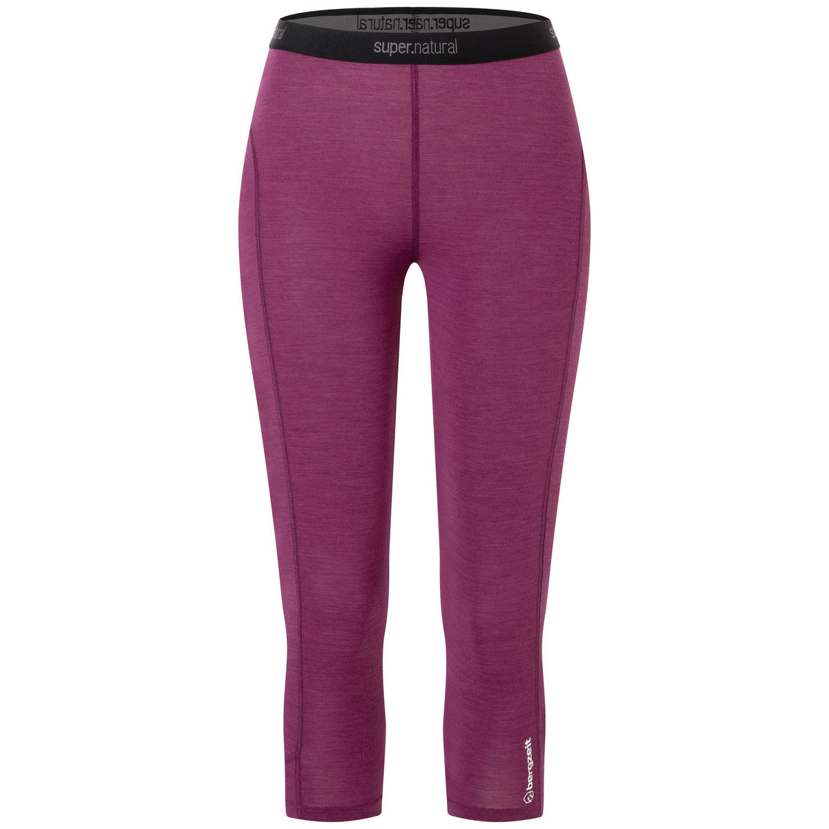 Bergzeit Basics Femme Pantalon Super.Natural Bergzeit 3/4 175 (taille XS, Violet)