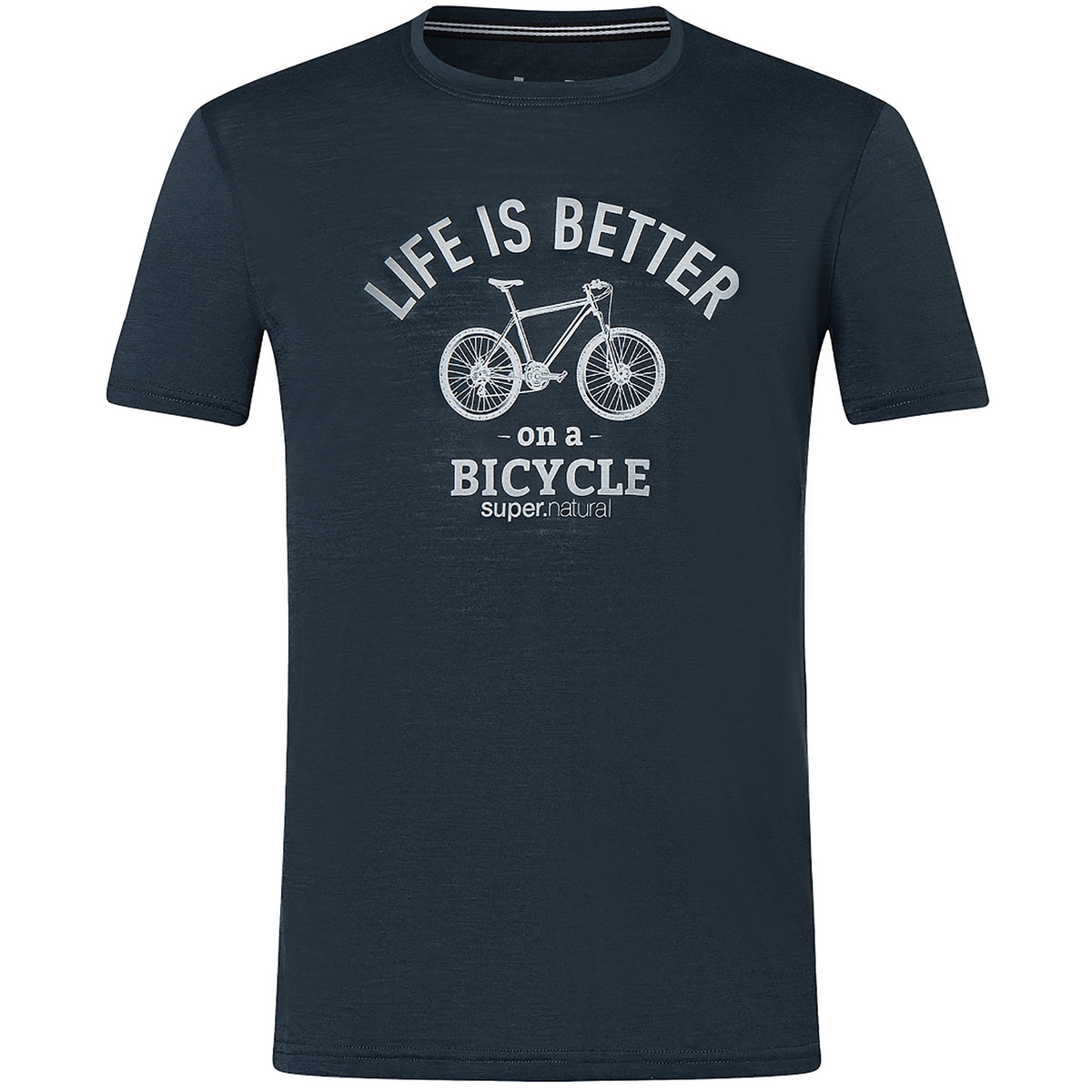 Super.Natural Homme T-shirt Better Bike (taille S, Bleu)