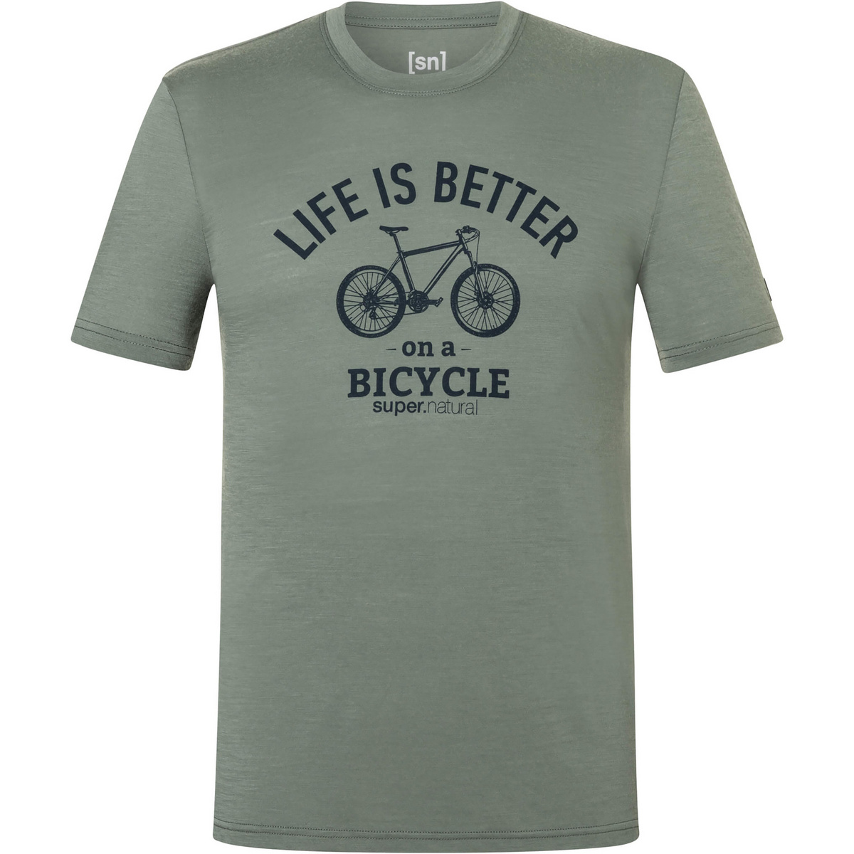 Super.Natural Herren Better Bike T-Shirt (Größe L, oliv)