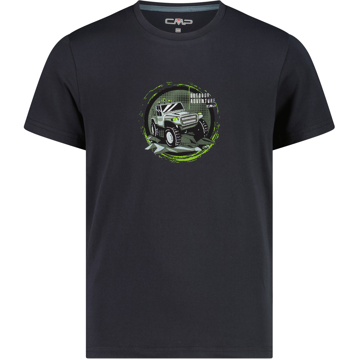 CMP Kinder Boys Funktions T-Shirt (Größe 152, schwarz)