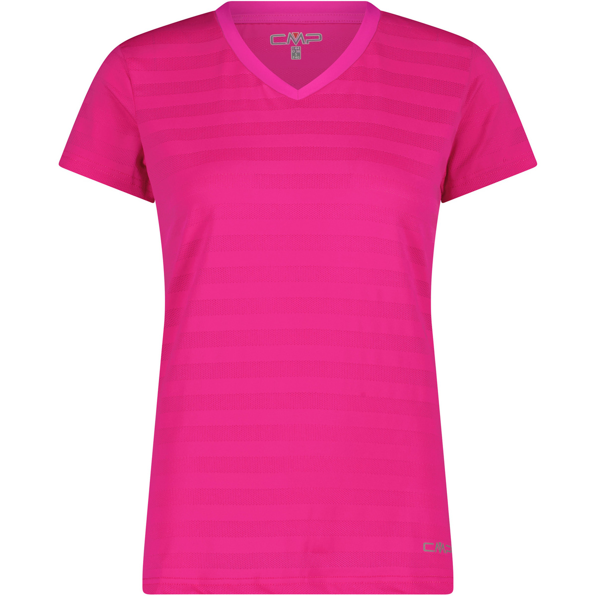 CMP Damen Striped Mesh T-Shirt (Größe M, pink)