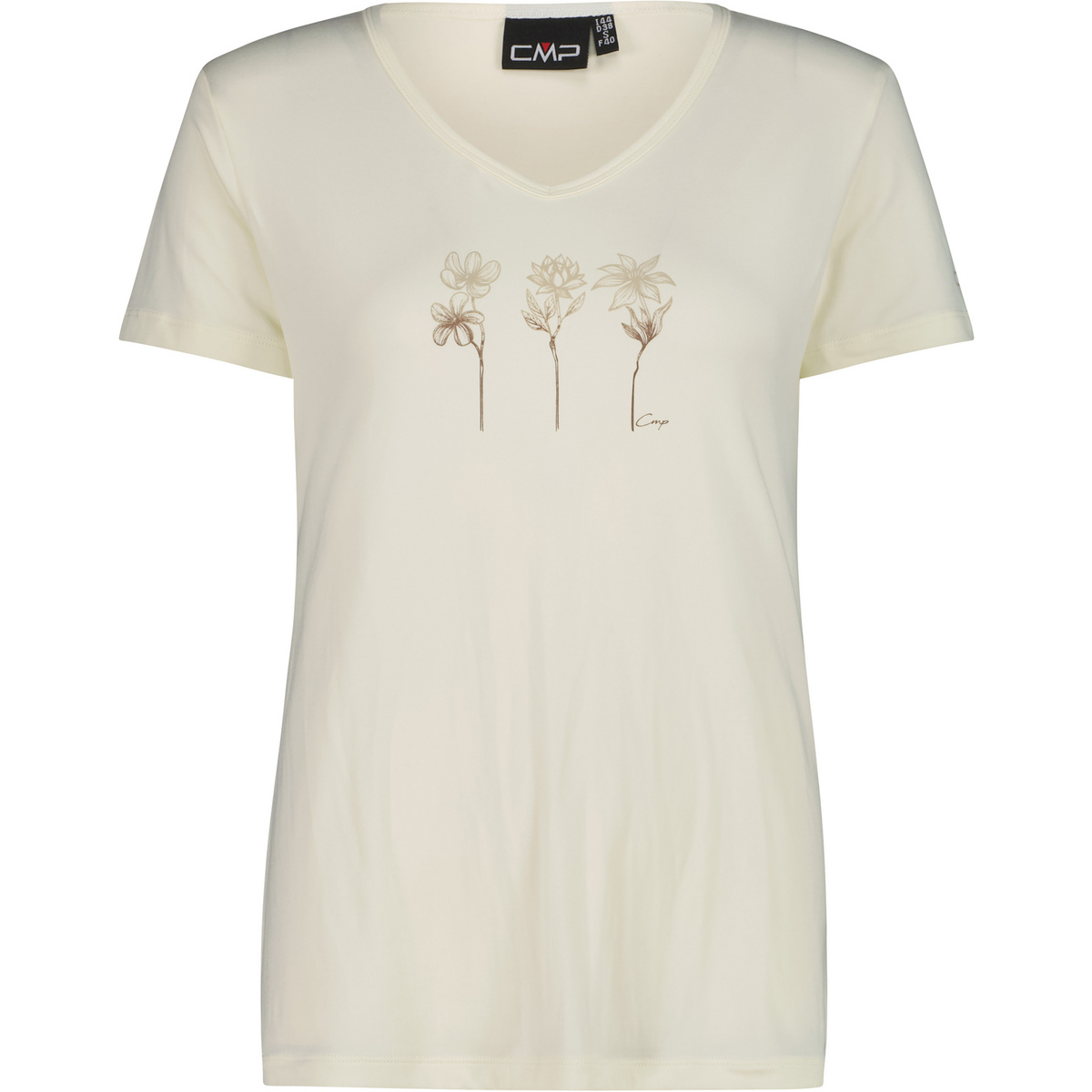 CMP Damen Print T-Shirt (Größe XL, beige)
