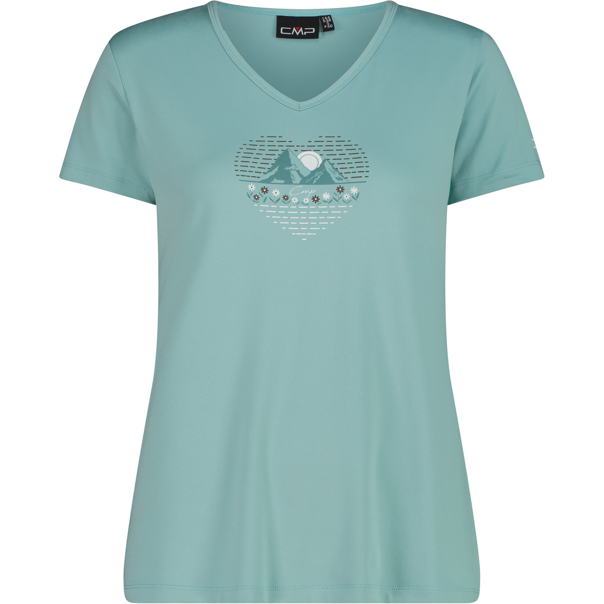 CMP Damen Print T-Shirt (Größe XXL, tuerkis)