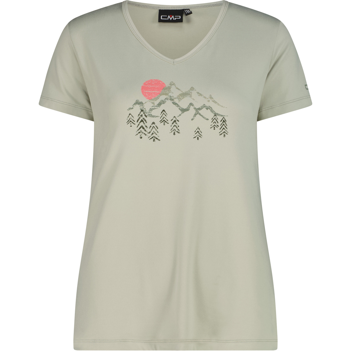 CMP Damen Print T-Shirt (Größe XXL, beige)