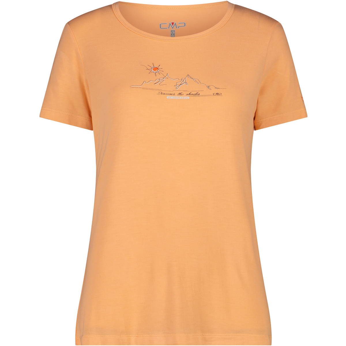 CMP Damen Print T-Shirt (Größe XS, orange)