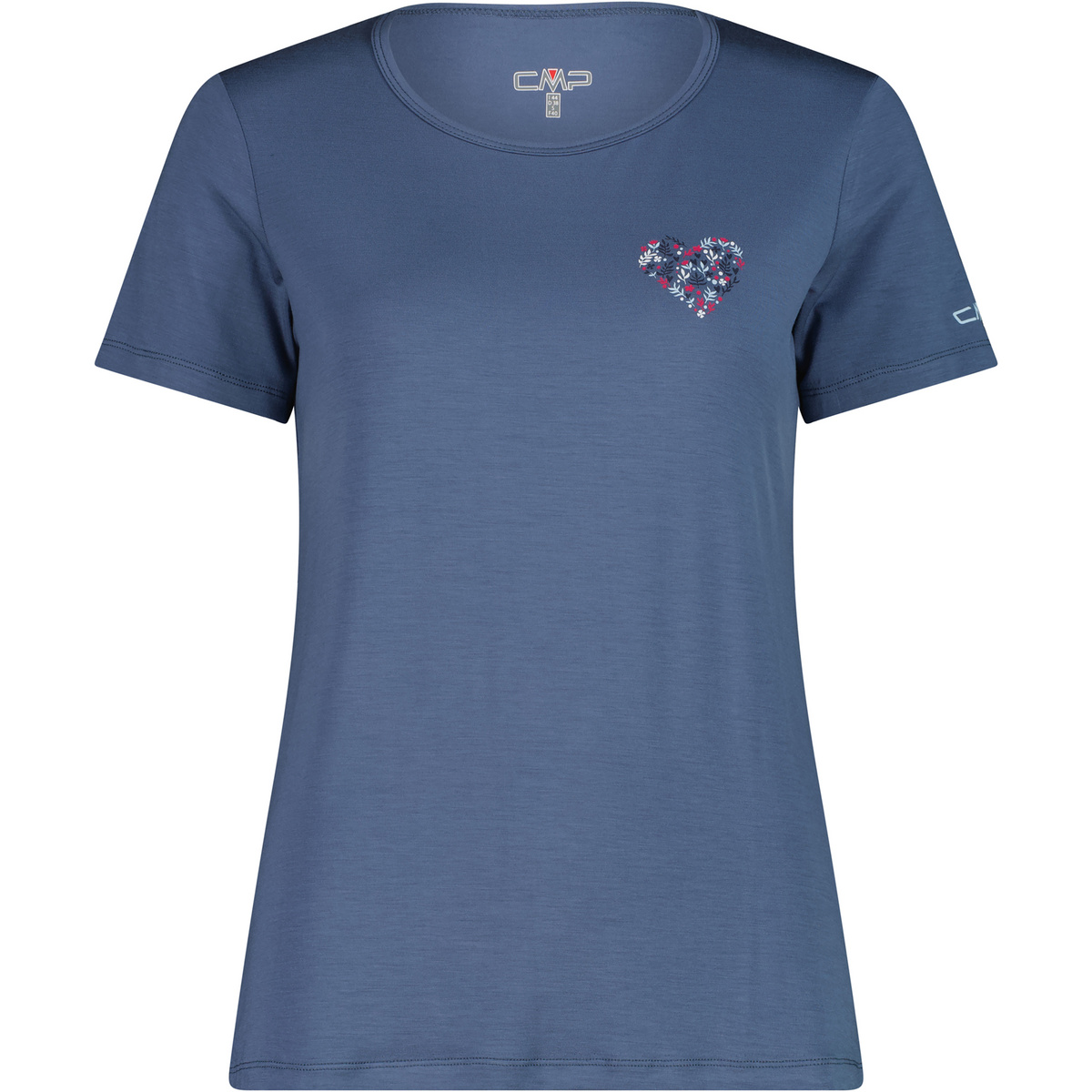 CMP Damen Print T-Shirt (Größe XS, blau)
