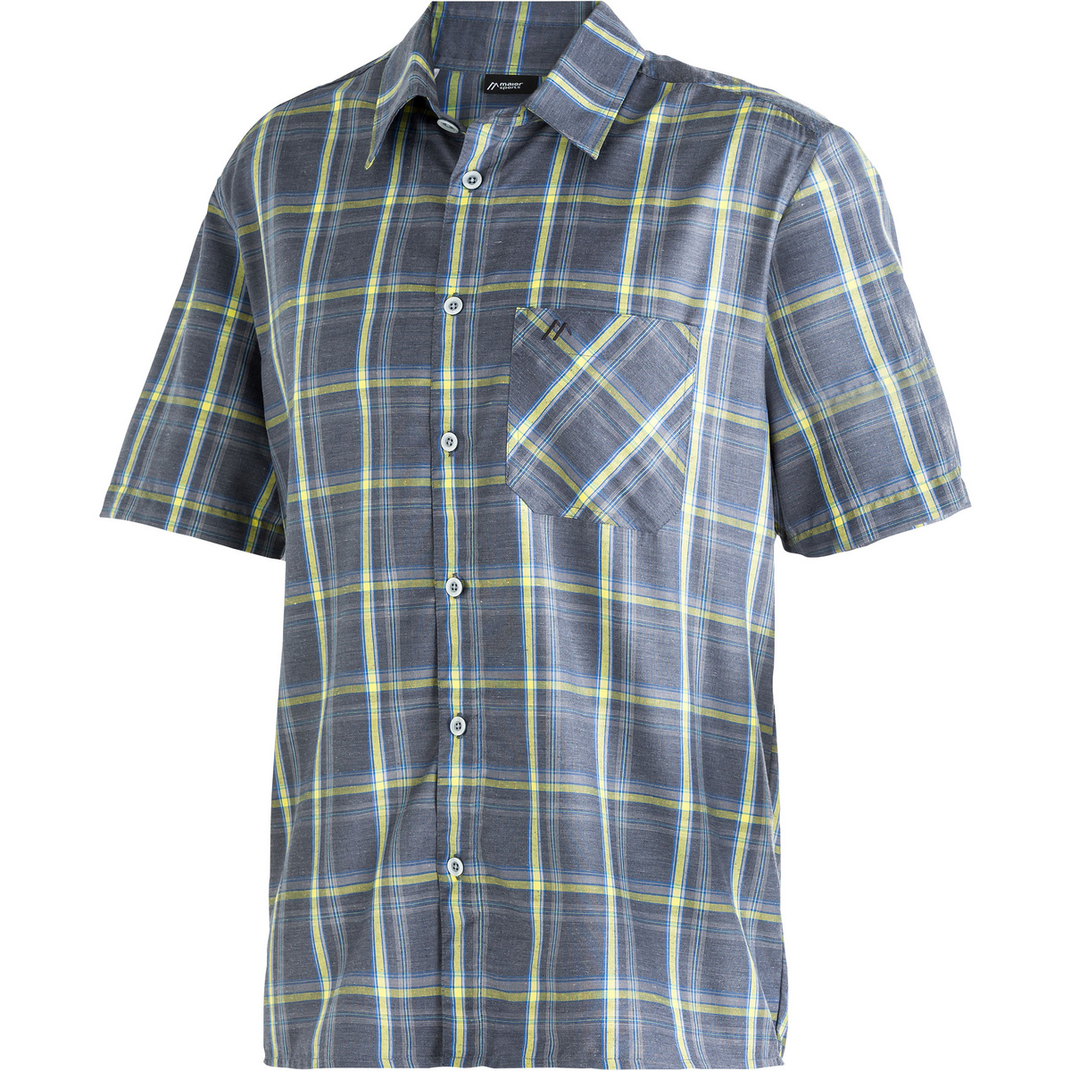Maier Sports Uomo Camicia Mauro (Taglia 3XL, Verde)
