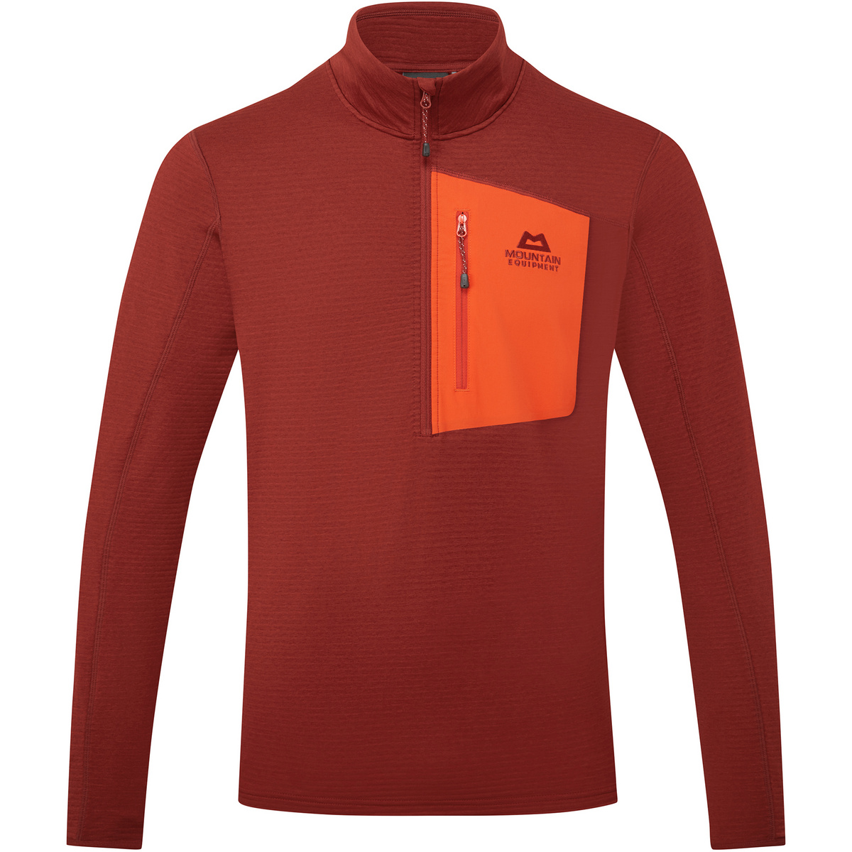 Mountain Equipment Uomo Maglia a manica lunga con zip Lumiko (Taglia XL, Rosso)