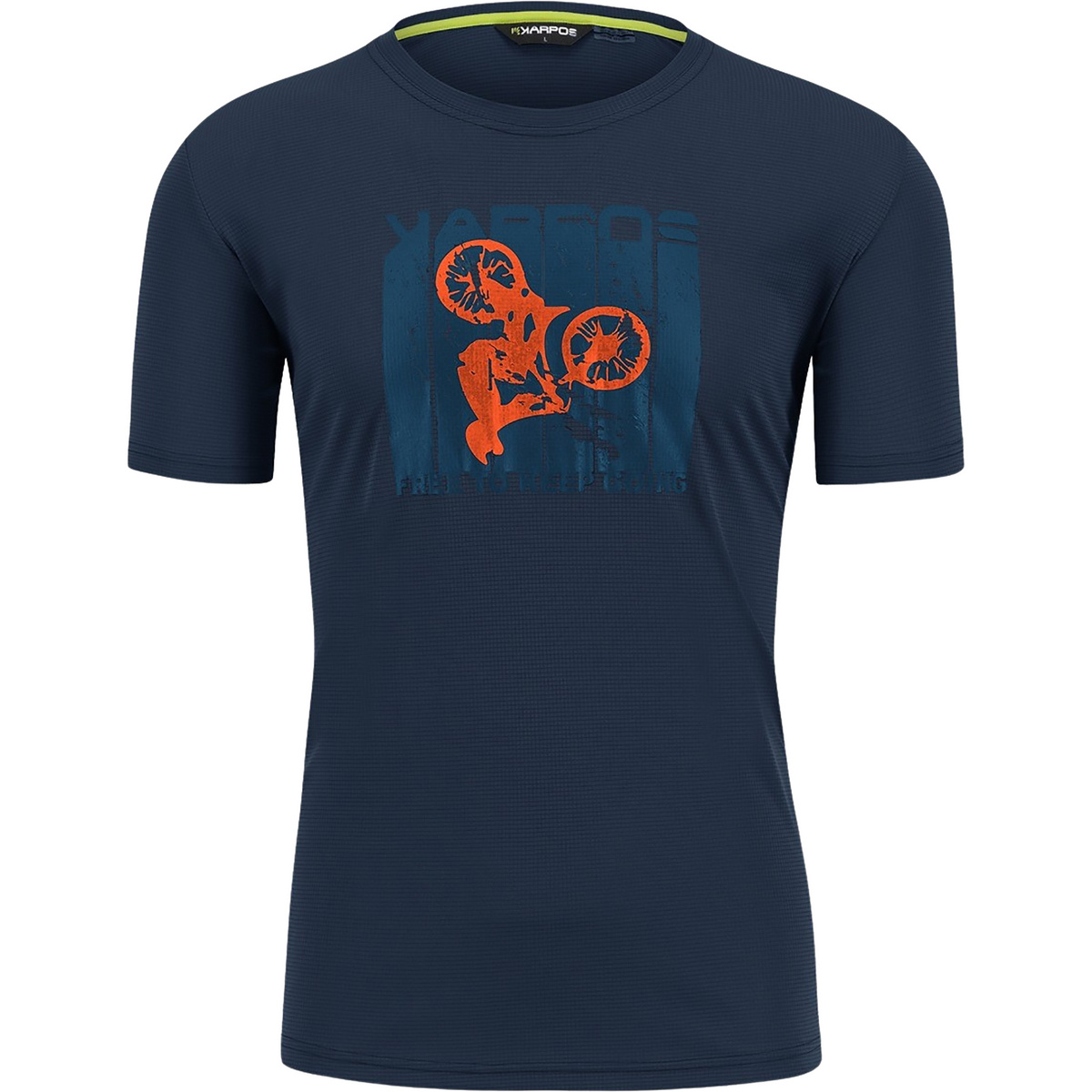 Karpos Uomo Maglia a manica corta Val Federia (Taglia M, Blu)