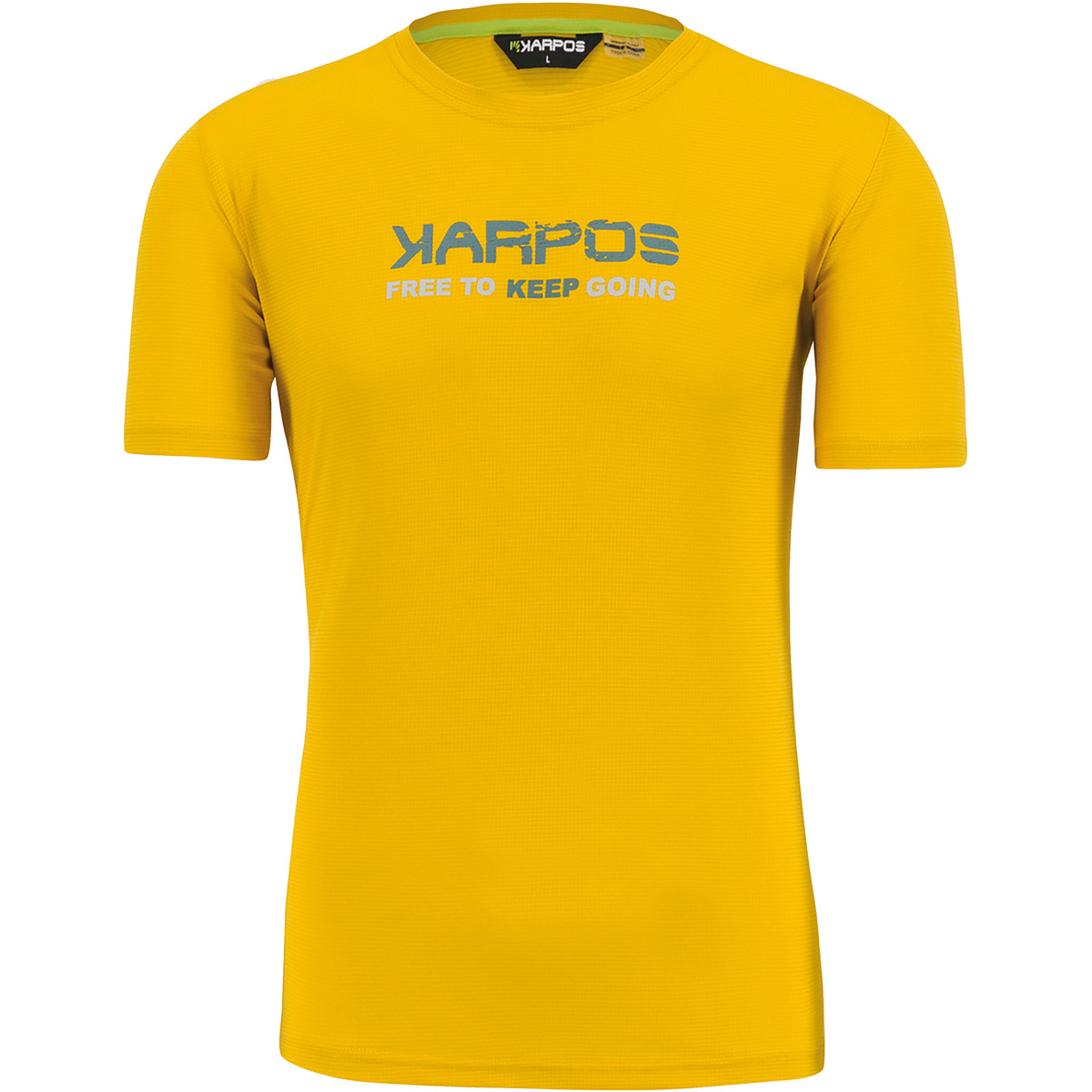 Karpos Uomo Maglia a manica corta Val Federia (Taglia L, Giallo)
