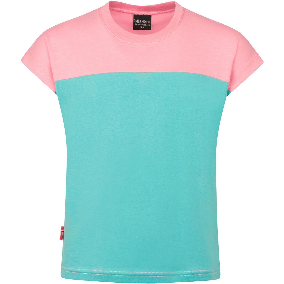 Trollkids Bambino Maglia a manica corta Bergen (Taglia 176, Turchese)