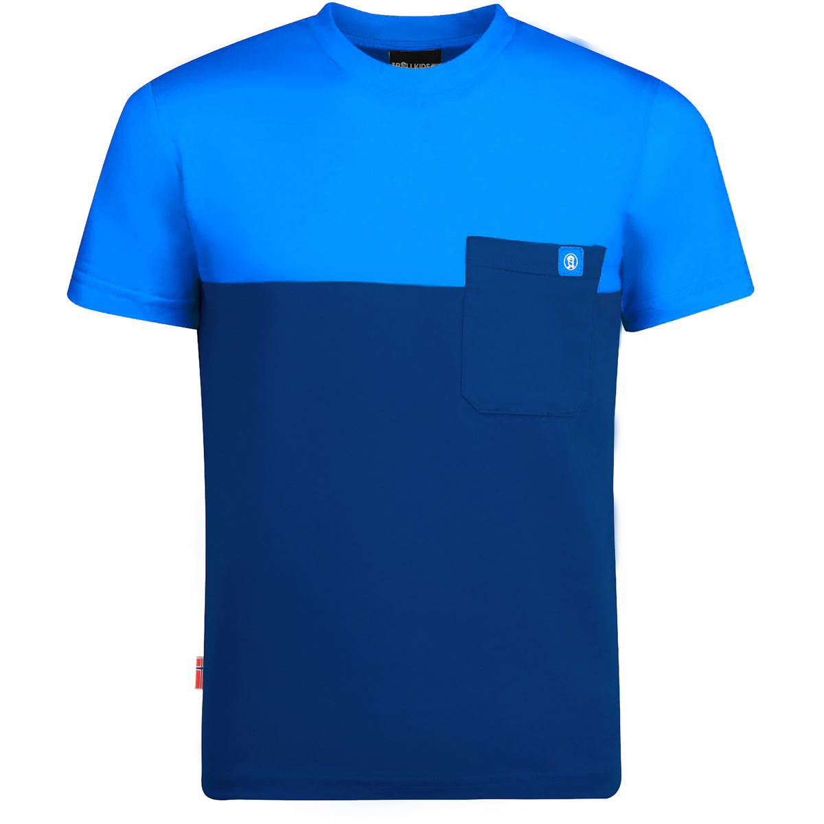 Trollkids Bambino Maglia a manica corta Bergen (Taglia 110, Blu)